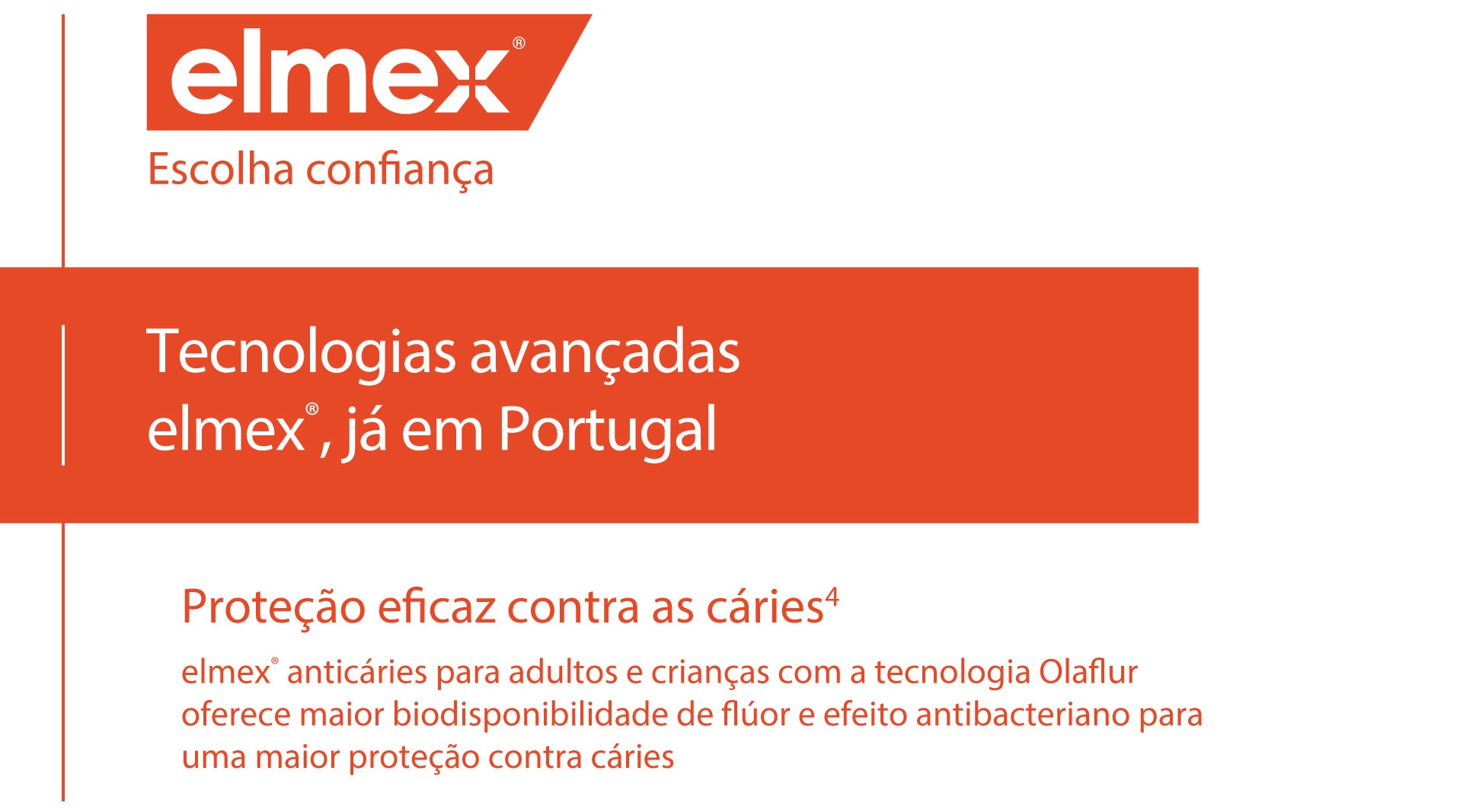 Folheto para farmacêuticos elmex Cárie